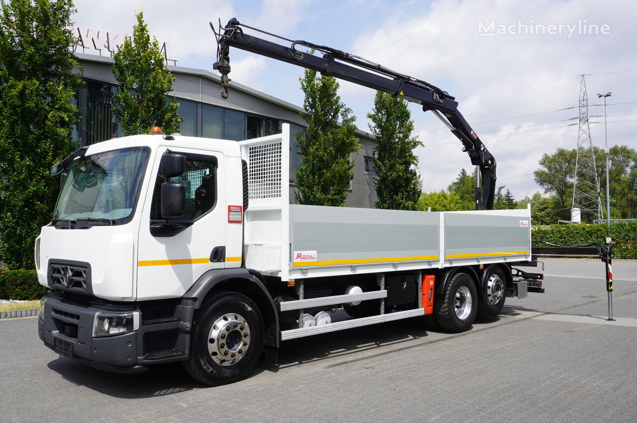 Renault D26 440 WIDE 6×2 E6 Crane HIAB XS111 / PILOT / load. 15t ajoneuvonosturi