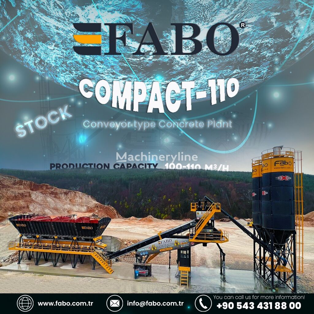 uudet FABO  COMPACT-110 CONCRETE PLANT | CONVEYOR TYPE betoniasema