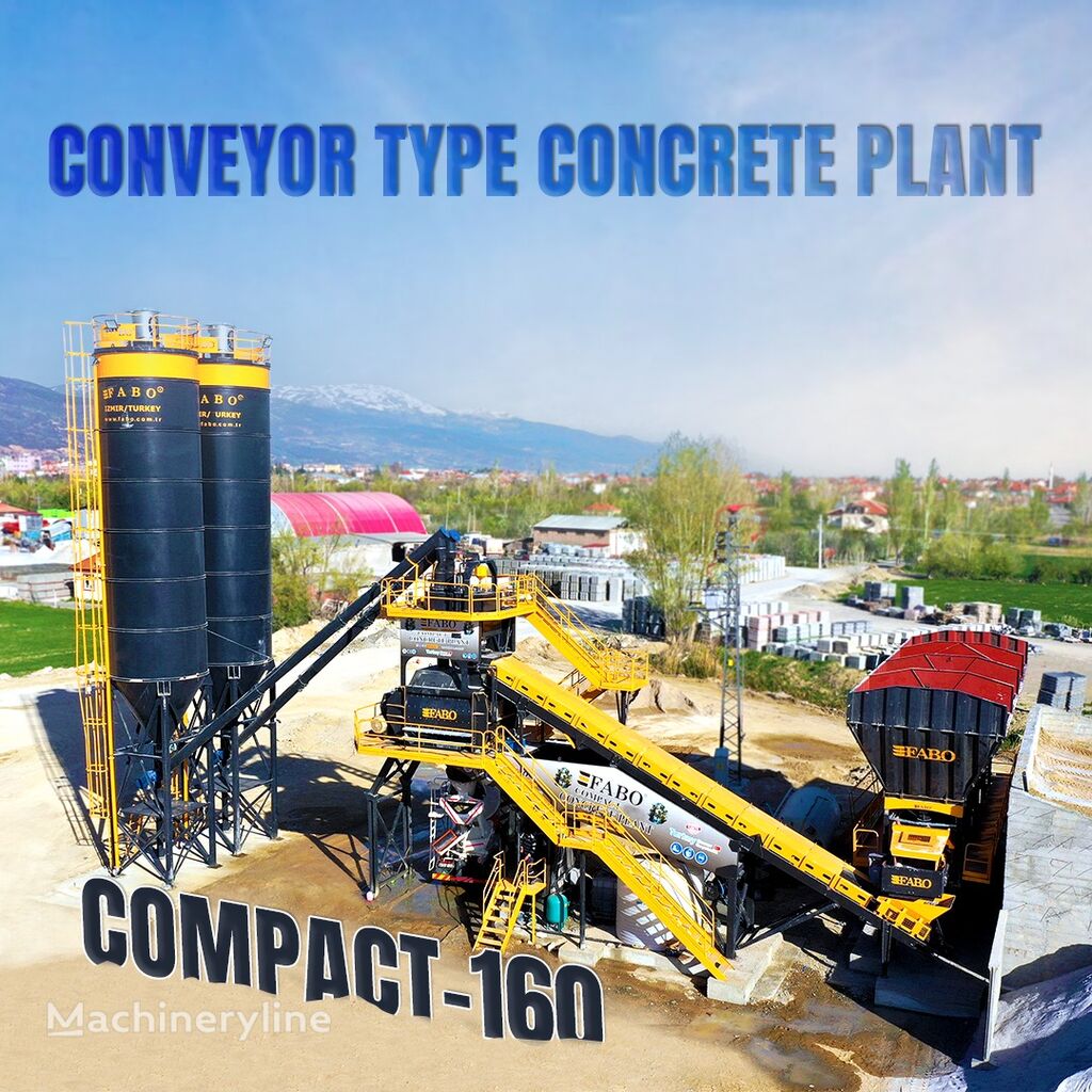uudet FABO  COMPACT-160 CONCRETE PLANT | CONVEYOR TYPE | Ready in Stock betoniasema