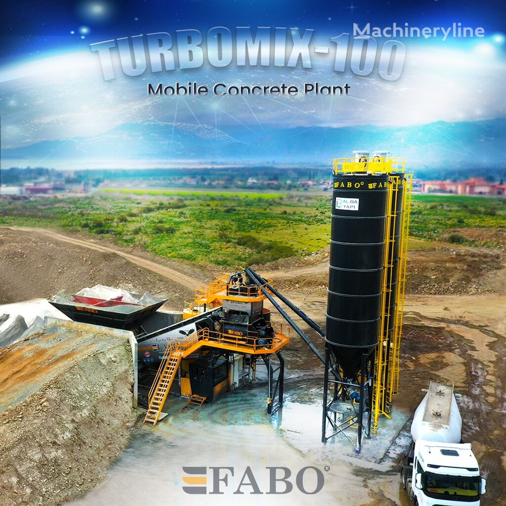 uudet FABO TURBOMIX-100 Mobile Concrete Batching Plant betoniasema